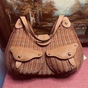 Savoy *Brand New* Cottagecore Wicker Structured Park Picnic Handbag